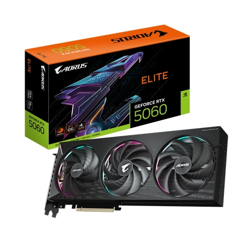Gigabyte Aorus GeForce RTX 5060 ELITE 8G 8GB 128Bit GDDR7 GV-N5060AORUS E-8GD