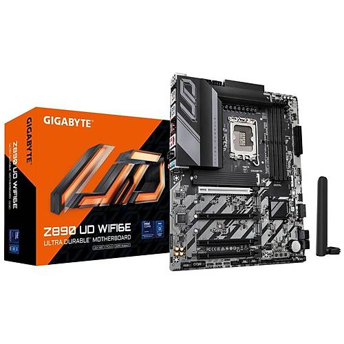 Gigabyte Z890 UD WIFI6E 9200 MHz (OC) M.2 USB 2.0 USB 3.2 DP USB-C 2.5G LAN ATX Soket 1851