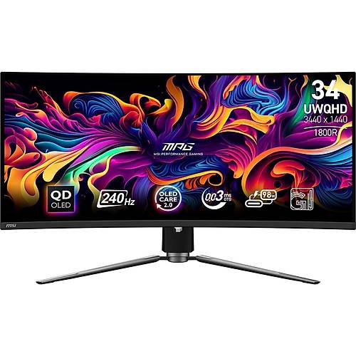 MSI MPG 341CQPX QD-OLED 34 3440x1440 240Hz 0.03 ms (GTG) HDMI DP Type-C True Black 400 QD-OLED Gaming Monitr