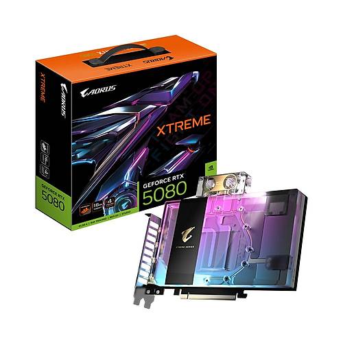 Gigabyte Aorus GeForce RTX 5080 Xtreme WaterForce WB 16GB 256bit GDDR7 GV-N5080AORUSX WB-16GD