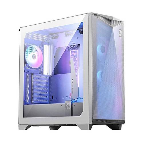 MSI MPG GUNGNIR 300R Airflow White Temperli Cam 4 x 120mm ARGB Fan E-ATX Beyaz Gaming Bilgisayar Kasas