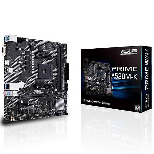 ASUS PRIME A520M-K DDR4 4400MHz HDMI VGA M.2 USB 3.2 mATX AM4