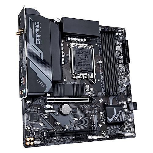 Gigabyte B760M GAMING X AX 1.1 Wi-Fi DDR5 7600 MHz (OC) PCI-E Gen4 M.2 USB 3.2 DP HDMI 2.5G LAN Wi-Fi 6E mATX Soket 1700