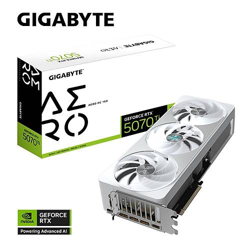 Gigabyte GeForce RTX 5070 Ti AERO OC 16GB 256bit GDDR7 GV-N507TAERO OC-16GD