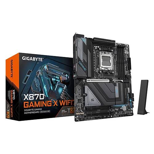 Gigabyte X870 GAMING X WIFI7 DDR5 8200 MHz (OC) M.2 USB 3.2 HDMI USB-C 2.5G LAN ATX Soket AM5