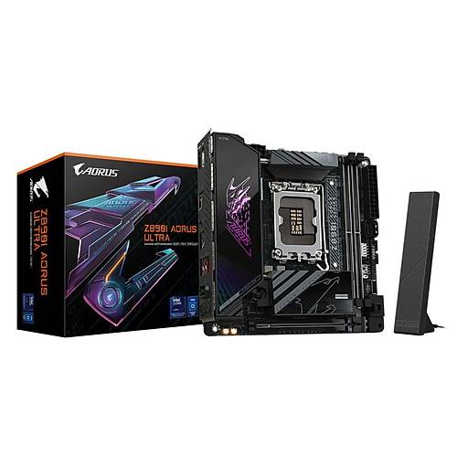 Gigabyte Z890I AORUS ULTRA DDR5 9200 MHz (OC) M.2 Thunderbolt Wi-Fi 7 USB 3.2 HDMI DP USB-C 2.5G LAN Mini-ITX Soket 1851