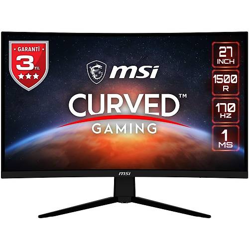 MSI G273CQ 27 2560x1440 170Hz 1ms HDMI DP Curved 1500R Led Gaming Monitr