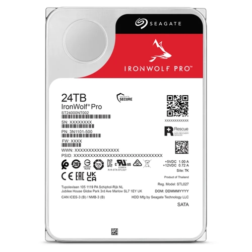 Seagate IronWolf Pro 24TB 7200RPM 512MB Sata 3 ST24000NT002 Sabit Disk