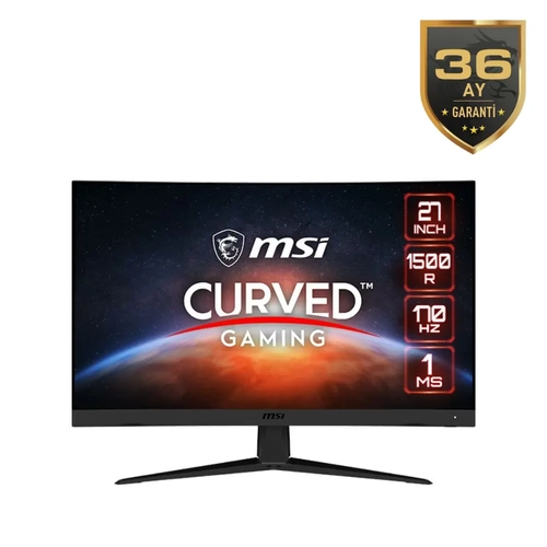 MSI G27CQ5 27 2560x1440 170Hz 1ms HDMI DP HDR Ready Curved Gaming Monitr