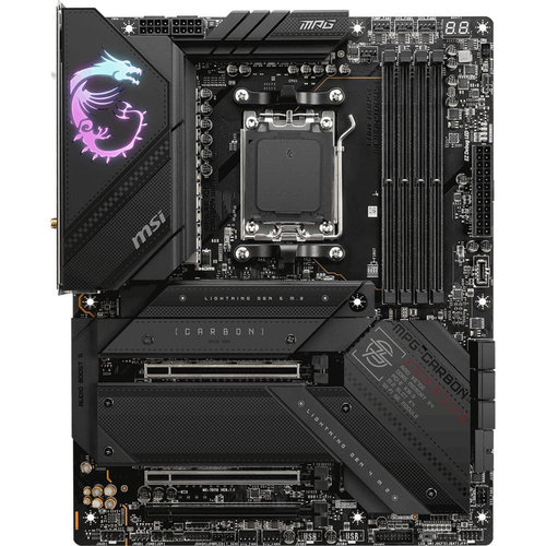 MSI MPG X670E CARBON WiFi DDR5 6600MHz (OC) 4xM.2 USB 3.2 HDMI DP 2.5G LAN AMD WiFi 6E RGB ATX AM5