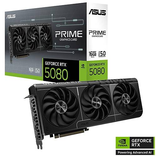 ASUS PRIME GeForce RTX 5080 16GB GDDR7 Ekran Kart