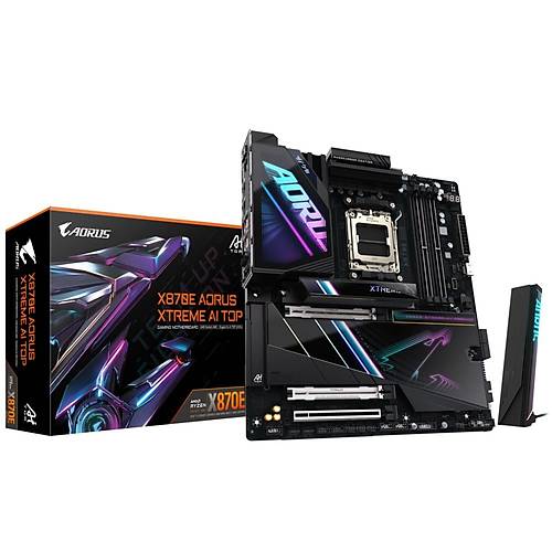 Gigabyte X870E AORUS XTREME AI TOP DDR5 8800 MHz (OC) M.2 USB 2.0 USB 3.2 HDMI USB-C Wi-Fi 7 2.5G LAN ATX Soket AM5