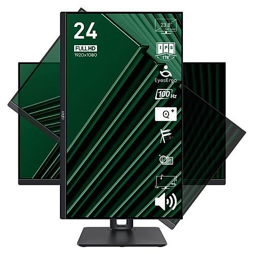 MSI PRO MP245PG 23.8 1920x1080 100Hz 1ms HDMI VGA DP Adaptive Sync IPS Monitr