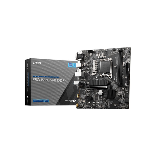 MSI PRO B660M-B DDR4 4600MHz (OC) PCI-E Gen 4 M.2 USB 3.2 1x2.5G LAN mATX Soket 1700
