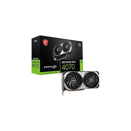 MSI GeForce RTX 4070 Ventus 2X E1 12G OC 12GB GDDR6X 192Bit DX12 PCIe 4.0 X16 DLSS 3 Ekran Kart (3xDP 1xHDMI)