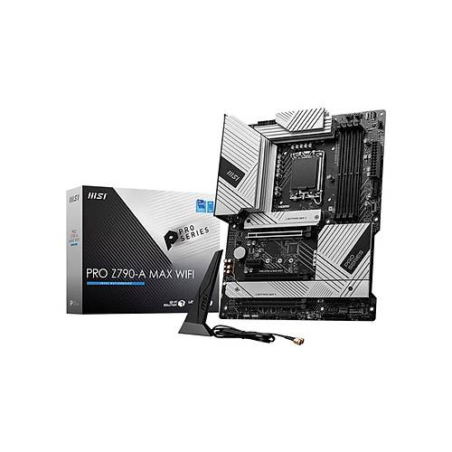 MSI PRO Z790-A MAX WiFi DDR5 7800MHz (OC) PCI-E Gen 5 M.2 USB 3.2DP HDMI 1x2.5G LANWiFi 7 ATX Soket 1700