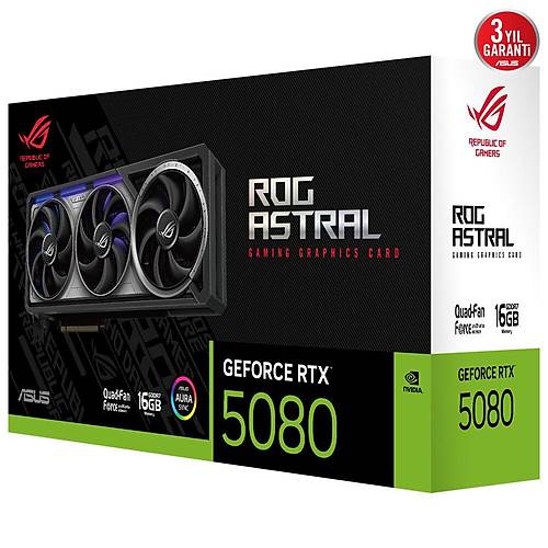 ASUS ROG Astral GeForce RTX 5080 16GB GDDR7 Ekran Kart