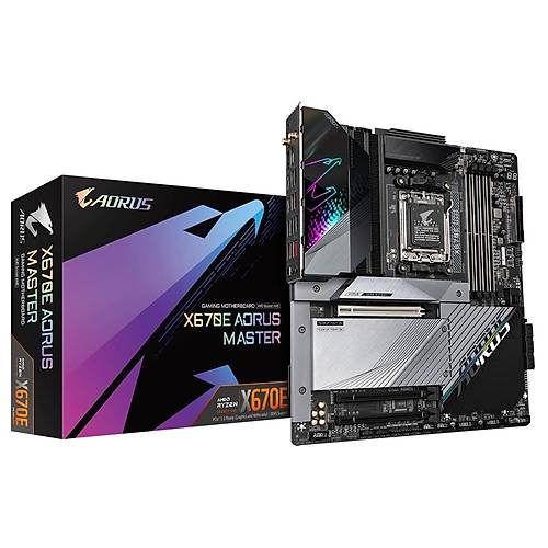 Gigabyte X670E AORUS MASTER 1.1 Wi-Fi DDR5 8000 MHz (OC) PCI-E Gen4 M.2 USB 3.2 DP HDMI 2.5G LAN Wi-Fi 6E E-ATX AM5