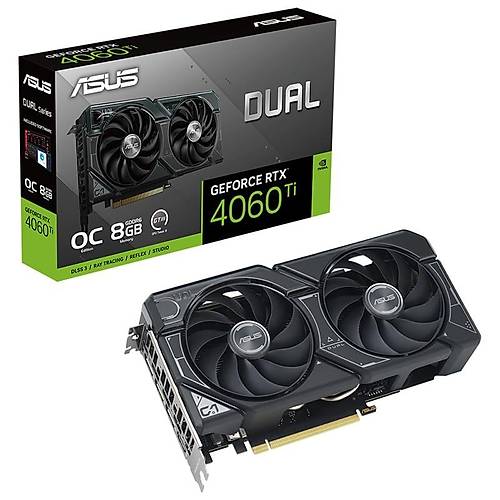 ASUS Dual GeForce RTX 4060 Ti 8GB 128Bit OC Edition GDDR6 DLSS3 Ekran Kart