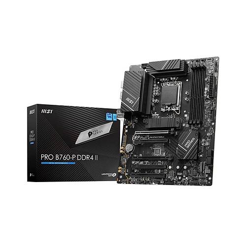 MSI PRO B760-P DDR4 II DDR4 5333MHz (OC) PCI-E M.2 USB 3.2 HDMI DP 1x2.5G LAN ATX Soket 1700