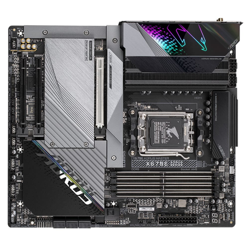Gigabyte X670E AORUS MASTER 1.1 Wi-Fi DDR5 8000 MHz (OC) PCI-E Gen4 M.2 USB 3.2 DP HDMI 2.5G LAN Wi-Fi 6E E-ATX AM5