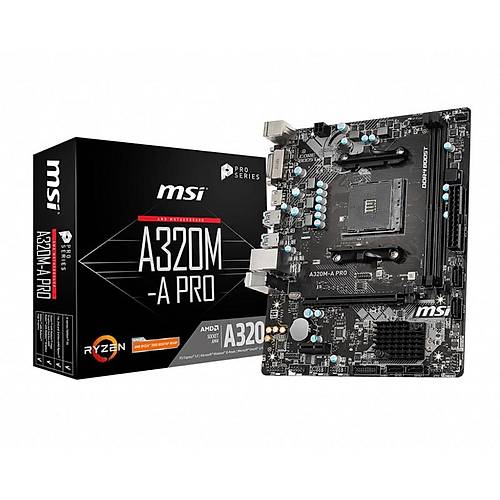 MSI A320M-A PRO DDR4 3200MHz (OC) DVI HDMI USB3.2 mATX AM4