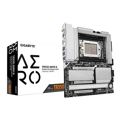 Gigabyte TRX50 AERO D DDR5 7800MHz (O.C) M.2 DP Type-C 10GbE Lan Wi-Fi 7 E-ATX Soket sTR5 Anakart