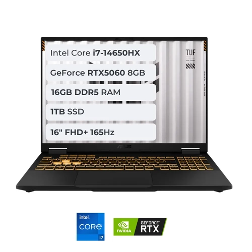 ASUS TUF Gaming F16 FX608JMR-RV024 i7-14650HX 16GB 1TB SSD 8GB RTX5060 115W 16 FHD+ 165Hz FreeDOS