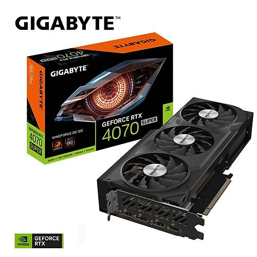 Gigabyte GeForce RTX 4070 Super Windforce OC 12G 12GB 192Bit GDDR6X GV-N407SWF3OC-12GD