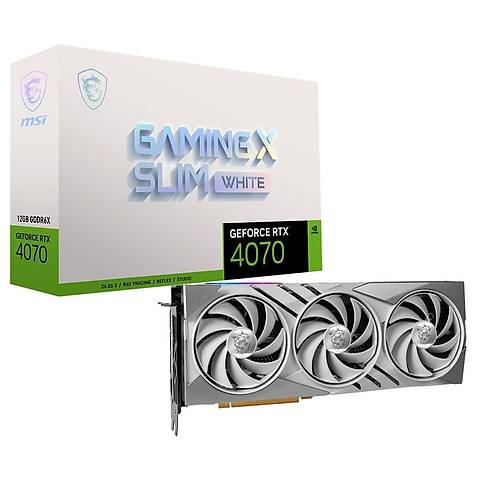 MSI GeForce RTX 4070 Gaming X Slim White 12GB GDDR6X 192Bit DX12 PCIe 4.0 X16 DLSS 3 Ekran Kart (3xDP 1xHDMI)