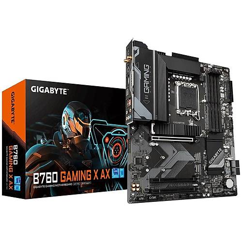 Gigabyte B760 GAMING X AX DDR5 7600MHz (OC) M.2 HDMI DP 2.5GbE Lan Wi-Fi 6E ATX Soket 1700 Anakart