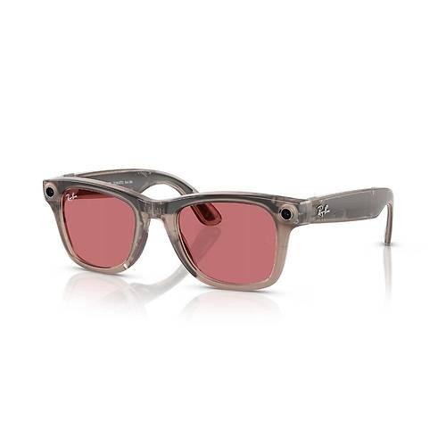 Ray-Ban Meta Wayfarer Akll Gzlk Shiny Warm Stone Watermelon Red Transitions RW4006