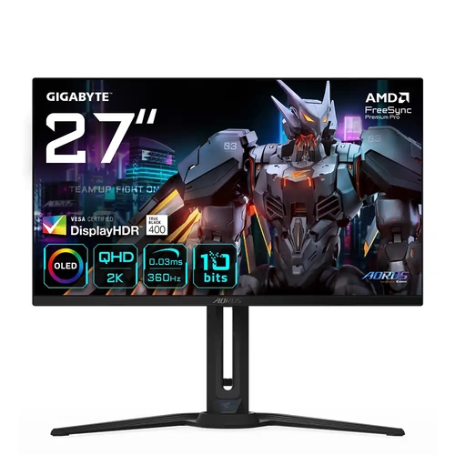 Gigabyte AORUS FO27Q3 27 2560x1440 360Hz 0.03 ms HDMI DP Type-C HDR 400 OLED Gaming Monitr