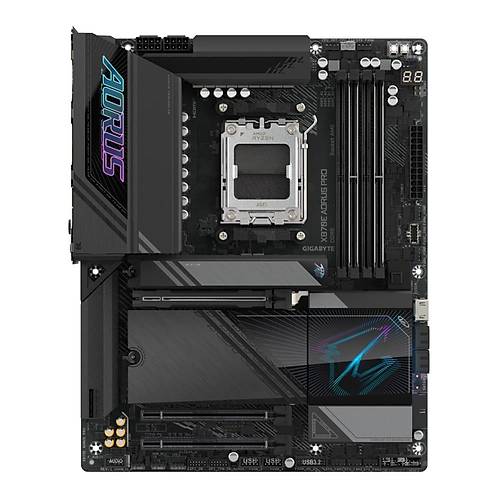 Gigabyte X870E AORUS PRO DDR5 8200 MHz (OC) M.2 USB 2.0 USB 3.2 HDMI USB-C Wi-Fi 7 2.5G LAN ATX Soket AM5