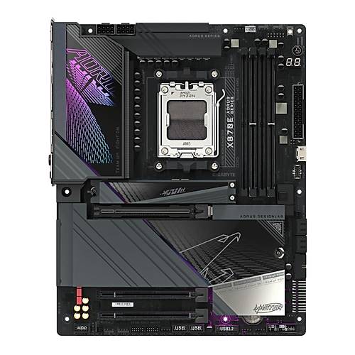 Gigabyte X870E AORUS MASTER DDR5 8600 MHz (OC) M.2 USB 2.0 USB 3.2 HDMI USB-C Wi-Fi 7 5G LAN ATX Soket AM5