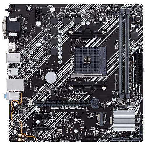 ASUS PRIME B450M-K II DDR4 4400MHz VGA HDMI DVI M.2 USB 3.2 mATX AM4