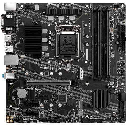MSI B460M PRO-VDH WiFi DDR4 2933MHz VGA DVI HDMI M.2 USB 3.2 WiFi mATX Soket 1200