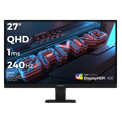 Gigabyte GS27QXA 27 2560x1440 QHD 240Hz 1ms HDMI DP HDR 400 FreeSync Premium IPS Gaming Monitr