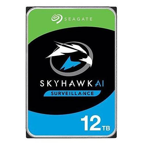 Seagate Skyhawk AI 3.5 12TB 7200RPM 256MB Sata 6Gbit/sn 550TB/Y RV 7/24 ST12000VE001