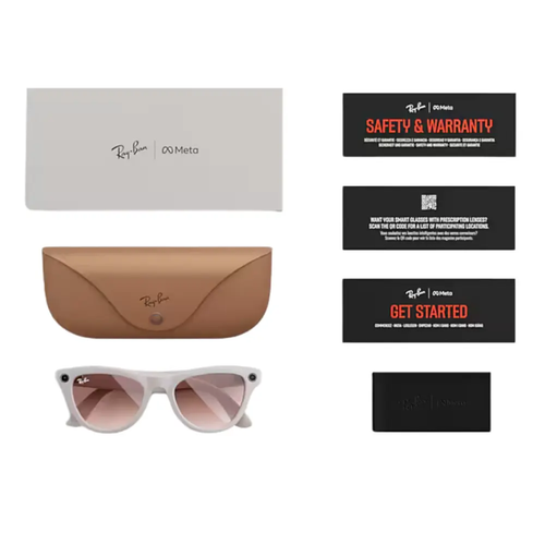 Ray-Ban Meta Skyler Ak�ll� G�zl�k Parlak Siyah �er�eve G�k Mavisi �effaf I���a G�re Koyula�an Cam Rengi