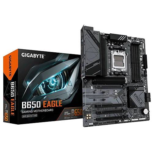 Gigabyte B650 EAGLE DDR5 7600MHz (OC) M.2 HDMI DP 1GbE Lan ATX AM5 Anakart