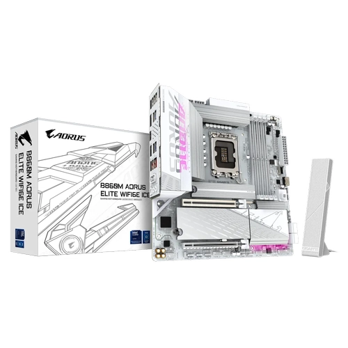 Gigabyte B860M Aorus Elite WiFi 6E ICE DDR5 9200 MHz (OC) 3xM.2 DP HDMI Thunderbolt 2.5G LAN Wi-Fi 6E Micro-ATX Soket 1851