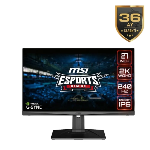 MSI Optix MAG274QRX 27 2560x1440 240Hz 1ms HDMI DP Type-C HDR 400 IPS Gaming Monitr