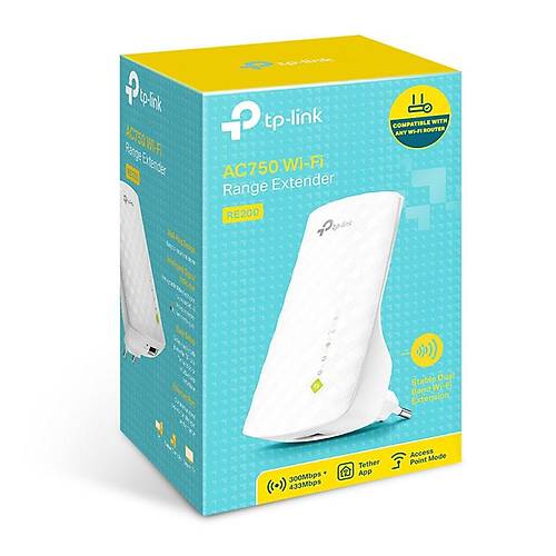 TP-Link RE200 AC750 5GHz 433Mbps Dual Band Wi-Fi Menzil Geniletici