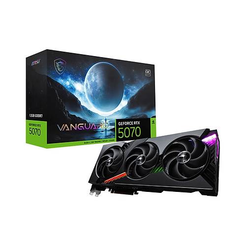 MSI GeForce RTX 5070 12G Vanguard OC 12GB GDDR7 192bit DX12 PCIe 5.0 (3xDP 1xHDMI) Ekran Kart