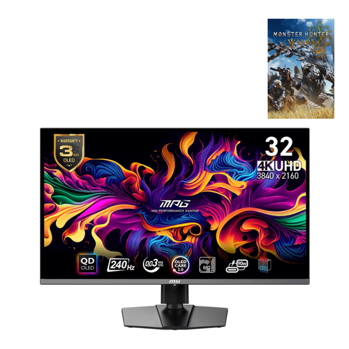 MSI MPG 321URX QD-OLED 31.5 3840x2160 240Hz 0.03 ms HDMI DP Type-C HDR 400 FreeSync Premium Pro Gaming Monitr