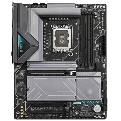 Gigabyte Z890 Eagle DDR5 8800 MHz (OC) M.2 USB 2.0 USB 3.2 DP USB-C 2.5G LAN ATX Soket 1851