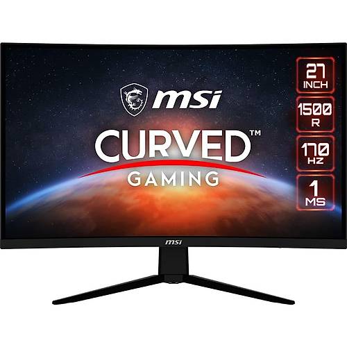 MSI G273CQ 27 2560x1440 170Hz 1ms HDMI DP Curved 1500R Led Gaming Monitr