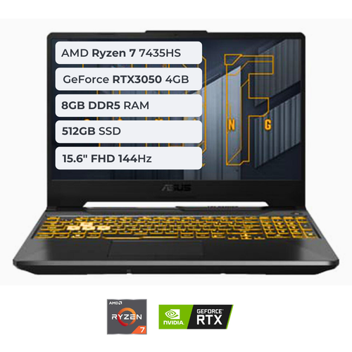 ASUS TUF Gaming A15 FA506NCR-HN113 Ryzen 7 7435HS 8GB 512GB SSD 4GB RTX3050 15.6 FHD 144Hz FreeDOS