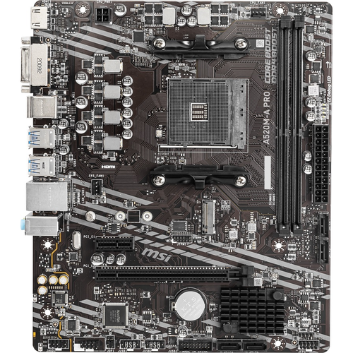 MSI A520M-A PRO DDR4 4600MHz DVI HDMI VGA M.2 USB 3.2 mATX AM4